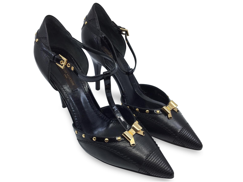 Gold LV Bow Pump – Luxuria & Co.