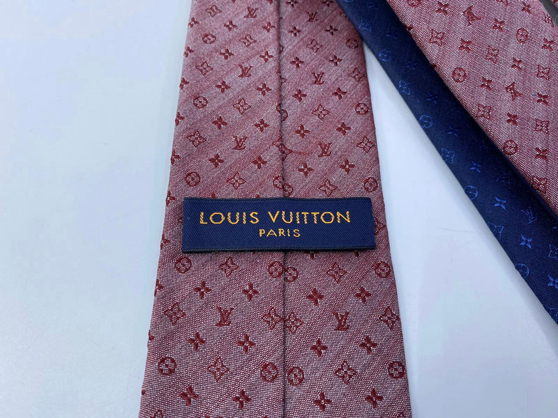 Louis Vuitton Men's Silk Burgundy Monogram Tie – Luxuria & Co.