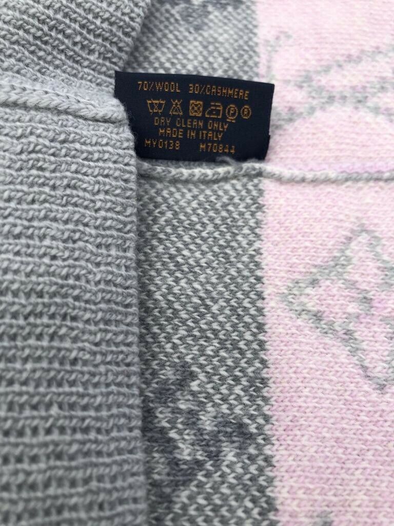 Louis Vuitton Women's Gray Wool Cashmere Monogram Pop Perle Hat M70844 ...