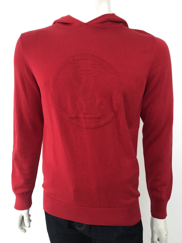 Louis Vuitton Men's Red Cotton LV Circled Hooded Sweater – Luxuria