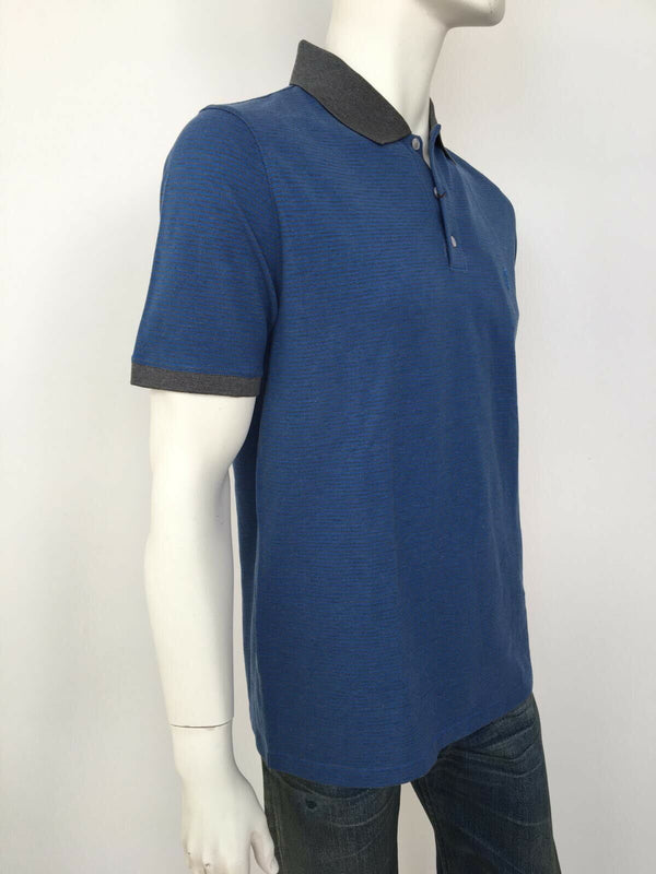 Louis Vuitton Fil a Fil Purple/Blue Polo Shirt, men's size XL