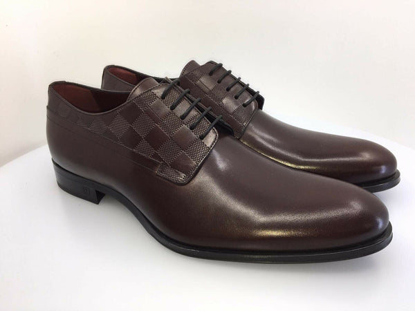 chaussures louis vuitton derby voltaire 7.5 41.5 cuir