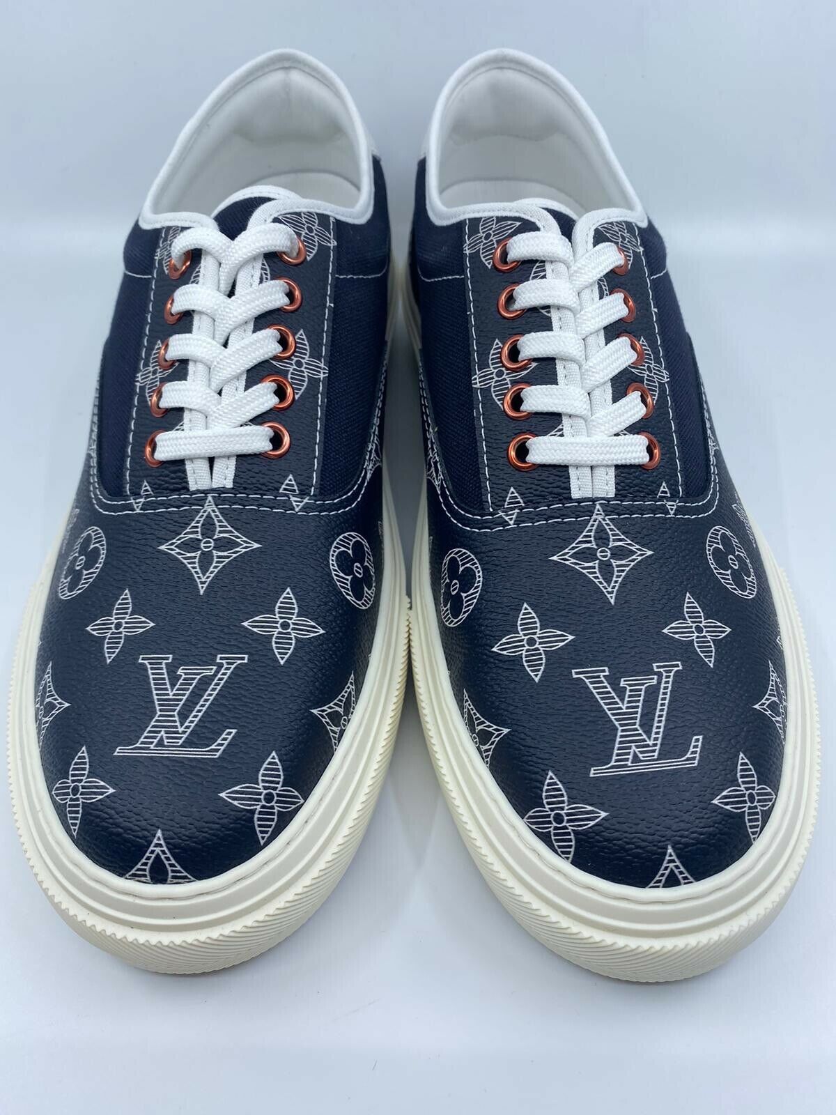Louis Vuitton Men's Navy Monogram Trocadero Richelieu Sneaker – Luxuria ...