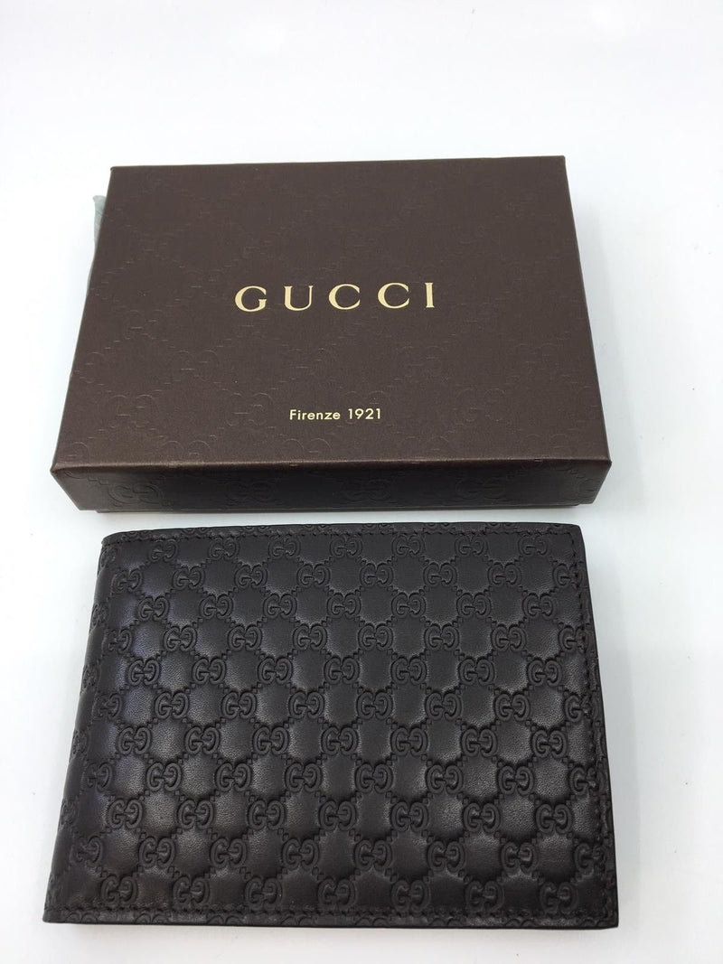 Gucci Men's Brown Leather MicroGuccissima Bi-Fold Wallet – Luxuria & Co.