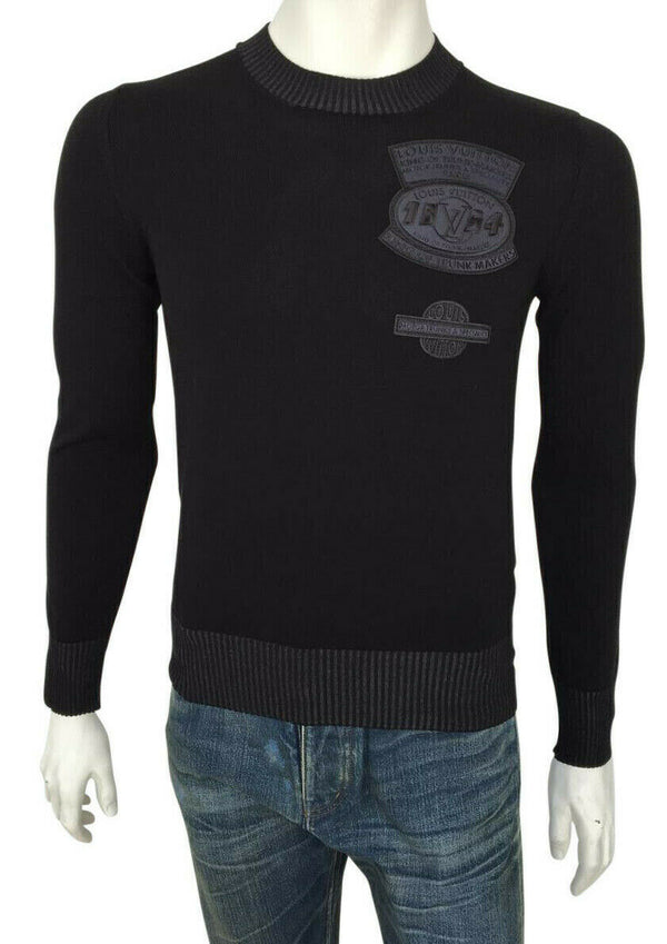 Louis Vuitton Men's Gray Cotton Jacquard Gravity Raglan Half Zip Sweater –  Luxuria & Co.