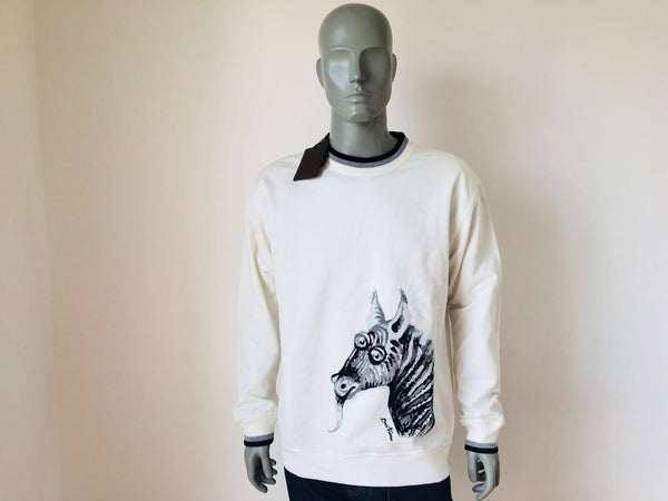 Louis Vuitton Men's Gray Wool Studio Jacquard Crewneck – Luxuria & Co.