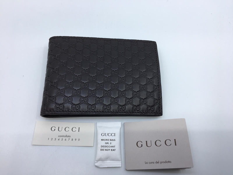 Gucci Men's Brown Leather MicroGuccissima Bi-Fold Wallet – Luxuria & Co.