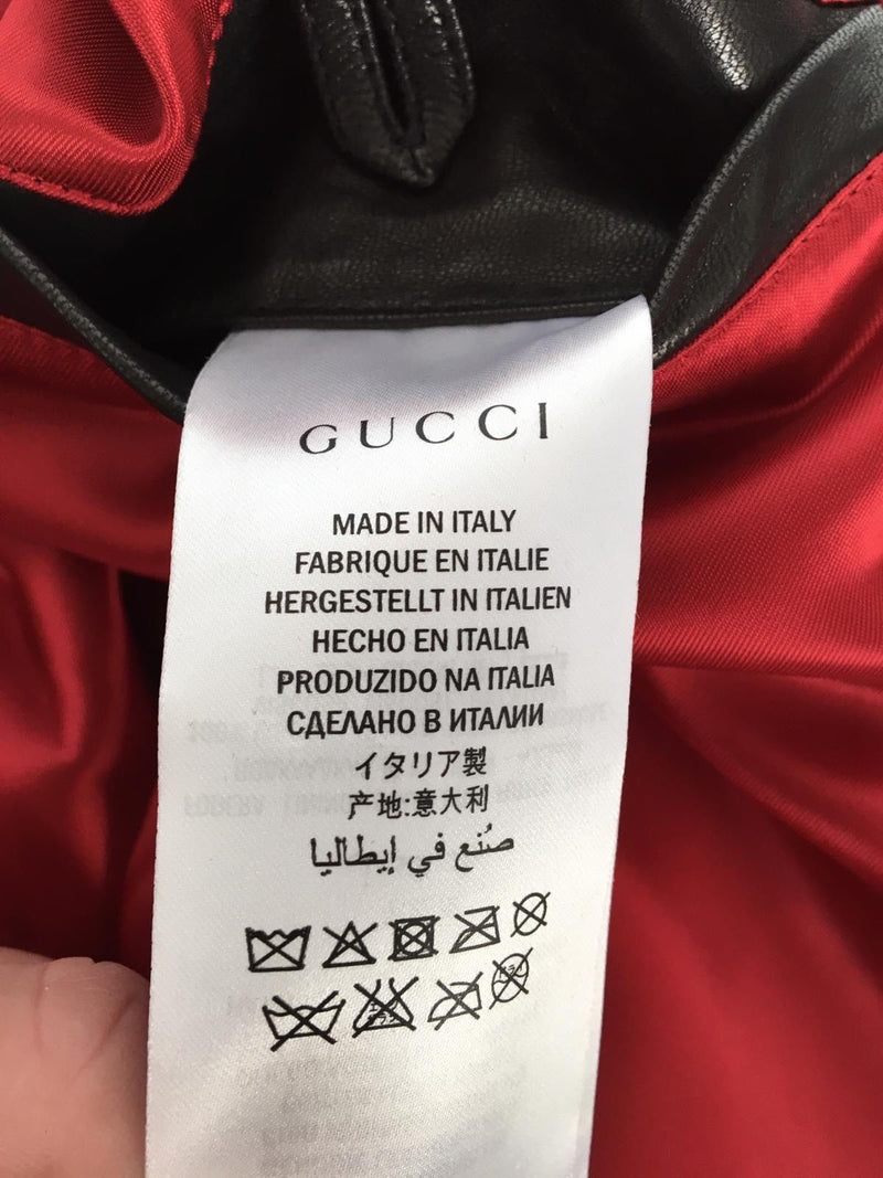 Gucci Men's Black Lamb Leather Jacket – Luxuria & Co.