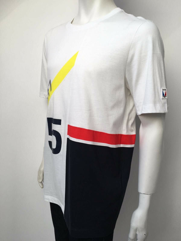 LOUIS VUITTON AMERICA'S CUP T-Shirt M White X Navy X Red X Blue Auth Men  Used