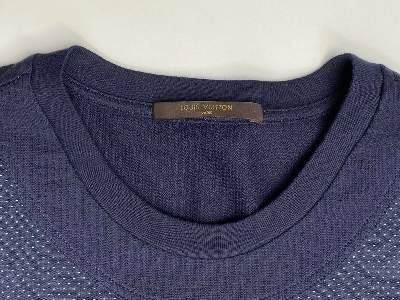 Louis Vuitton Men's Navy Cotton Spotted Denim Front T-Shirt – Luxuria & Co.
