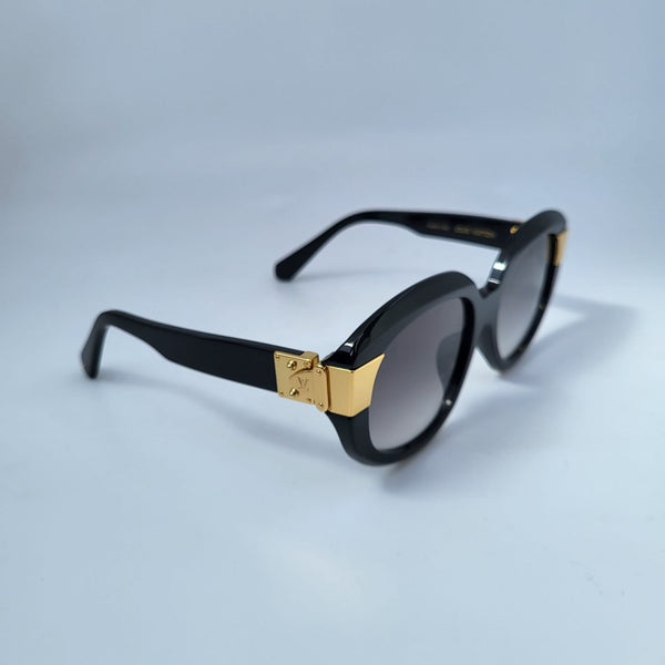 LOUIS VUITTON Z1391W 93L Black Sunglasses Gray Lens