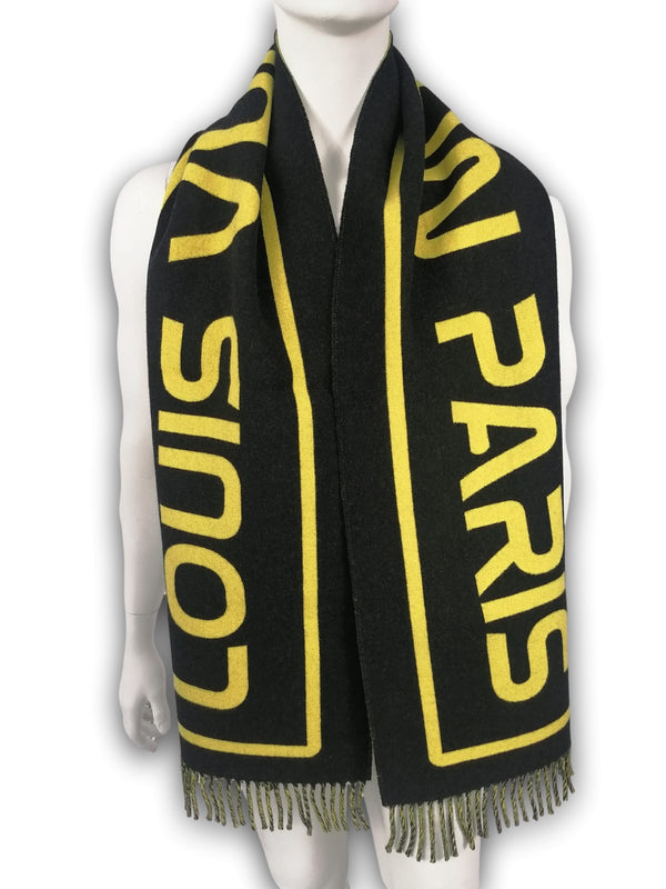 Louis Vuitton Men's Wool Cashmere Fluo City Scarf Yellow