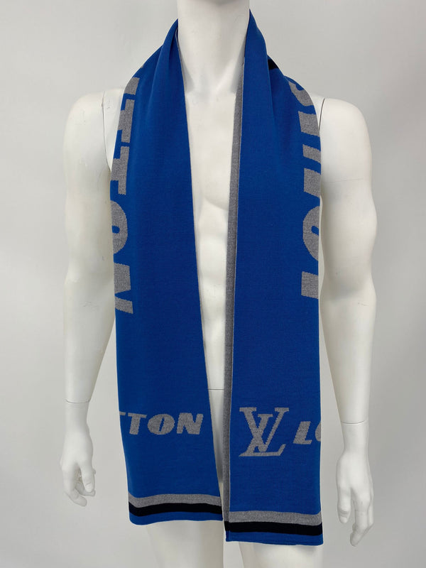 Louis Vuitton Men's White Cashmere Silk Louis V. Scarf – Luxuria & Co.