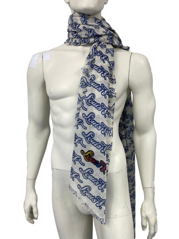 Louis Vuitton Men's Blue Wool Silk Scarf Shawl M70524 – Luxuria & Co.