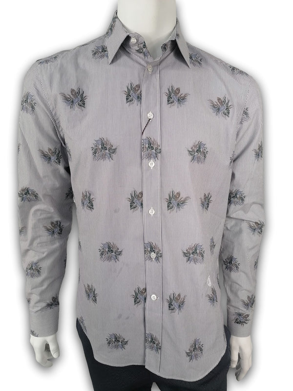 Louis Vuitton Men's White Cotton Regular Classic Fit Shirt With Stamps –  Luxuria & Co.