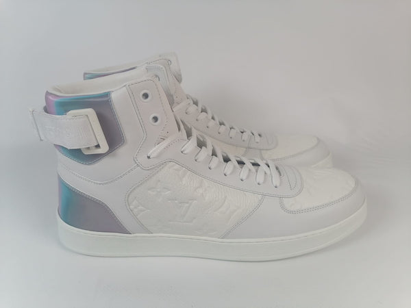 Louis Vuitton Men’s Sneaker High Top White Leather & Mesh Rivoli LV 10 