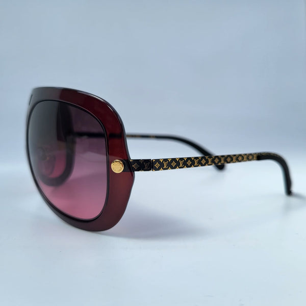 LOUIS VUITTON Z1391W 93L Black Sunglasses Gray Lens