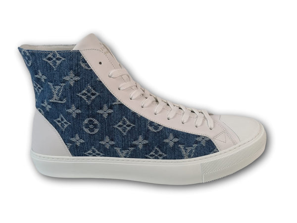 Louis Vuitton Women's Monogram Denim Stellar Sneaker Boot – Luxuria & Co.