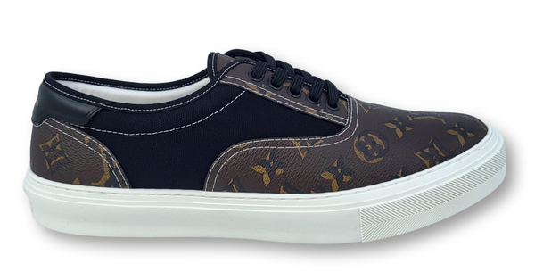 Louis Vuitton Men's Balck & Gold Leather Zig Zag Sneaker – Luxuria