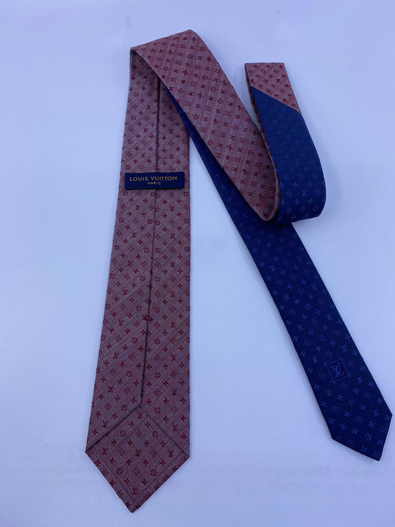 Louis Vuitton Men's Silk Burgundy Monogram Tie – Luxuria & Co.