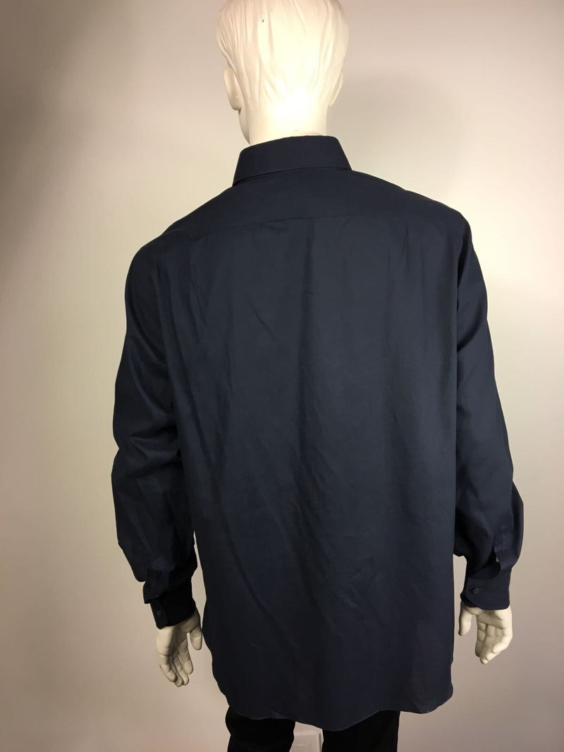 Berluti Men's Navy Cotton Classic Long Sleeve Button Down Shirt ...