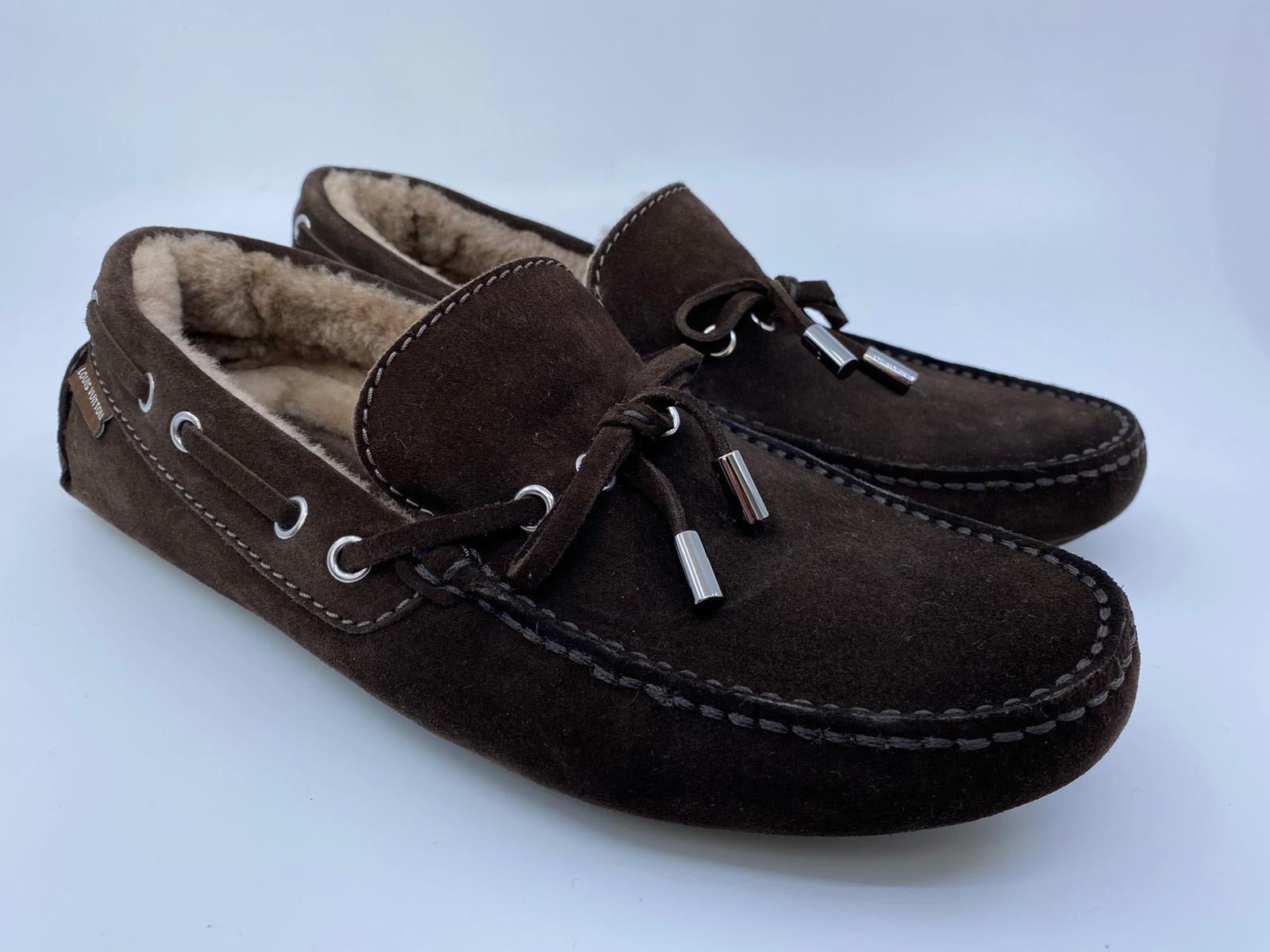 Louis Vuitton Men's Brown Suede Arizona Car Shoe Loafer – Luxuria & Co.