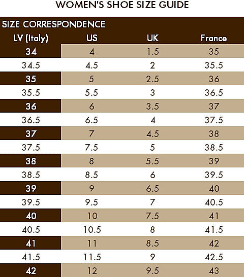 Khám phá với hơn 66 louis vuitton sneakers size chart hay nhất  trieuson5