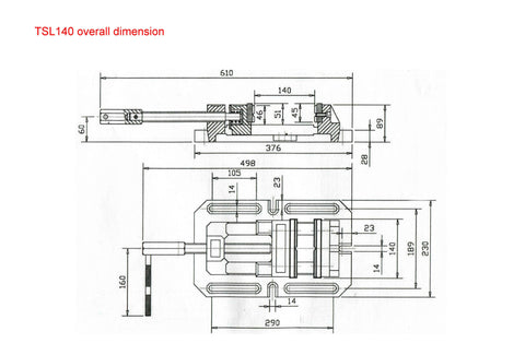 TSL-140 Drill Press Machine Vise Parameter
