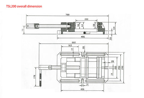 TSL-200 Drill Press Machine Vise Parameter