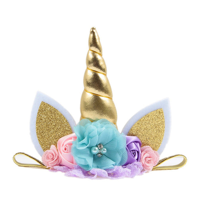 kids elastic unicorn horn headband with ears 100 unicorns