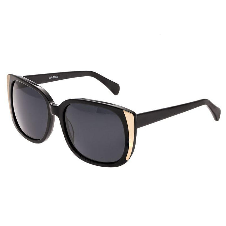 Bertha Natalia Polarized Sunglasses - Black/Black BRSBR016B