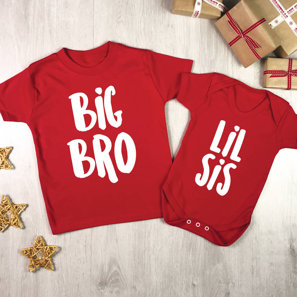 Big Bro And Lil Sis Christmas Sibling Set Lovetree Design