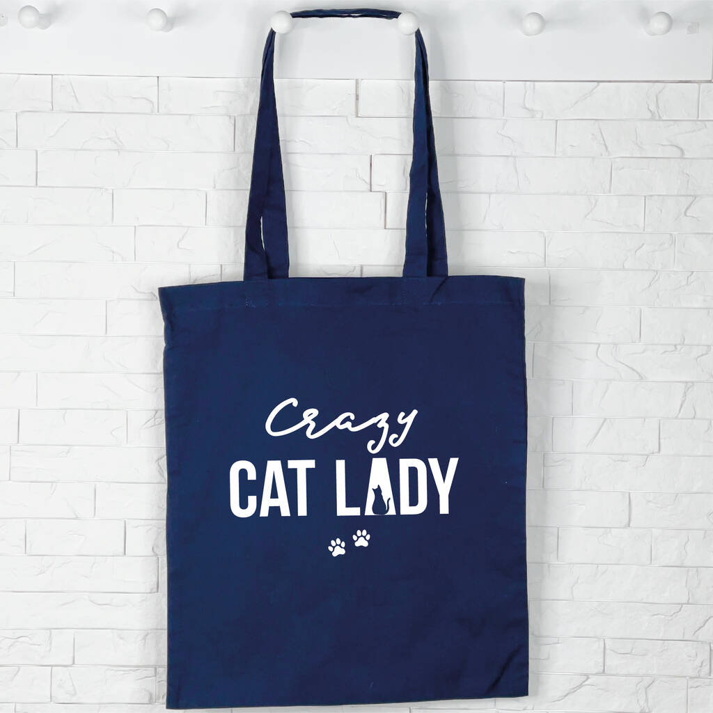 cat lady tote bag