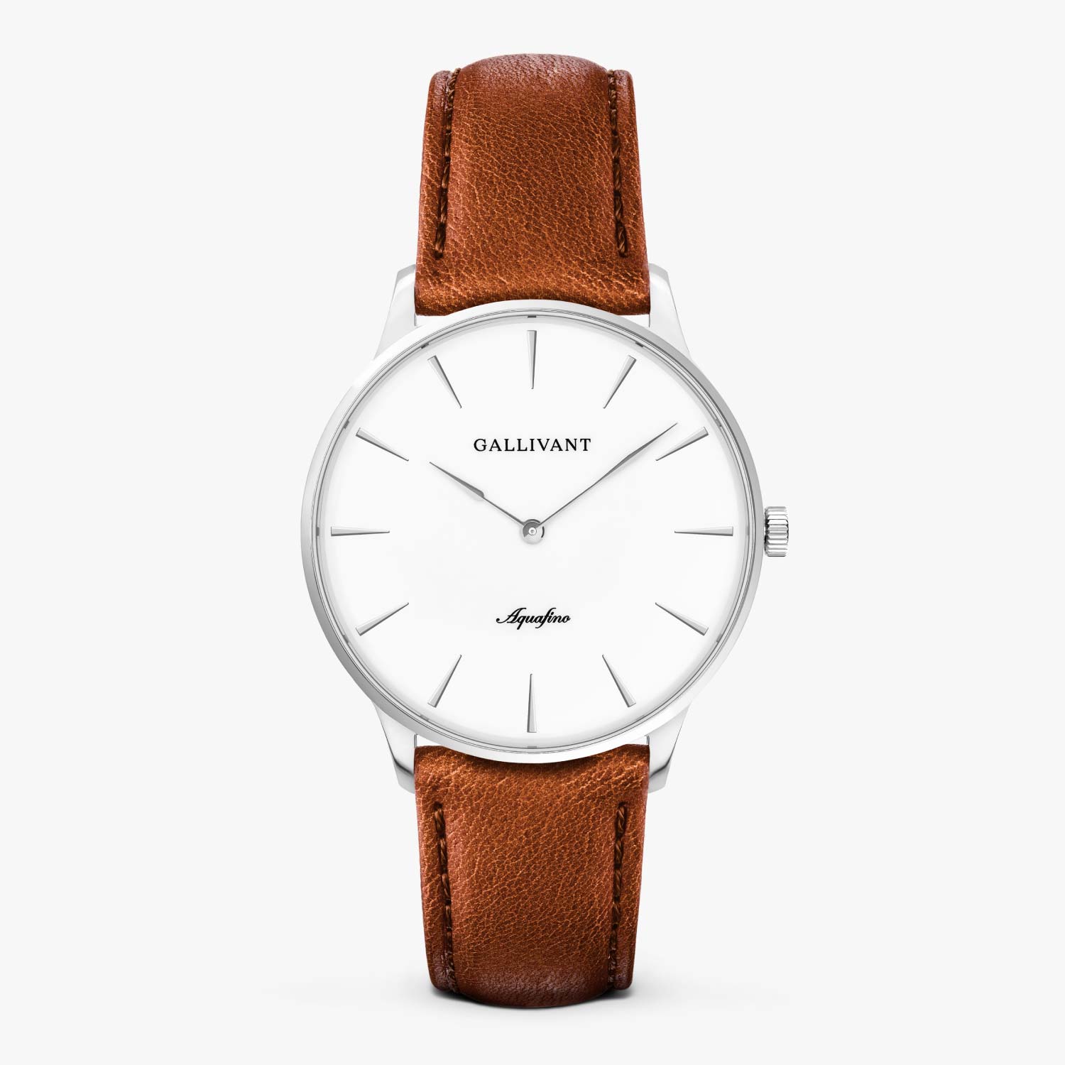 mens tan leather strap watch