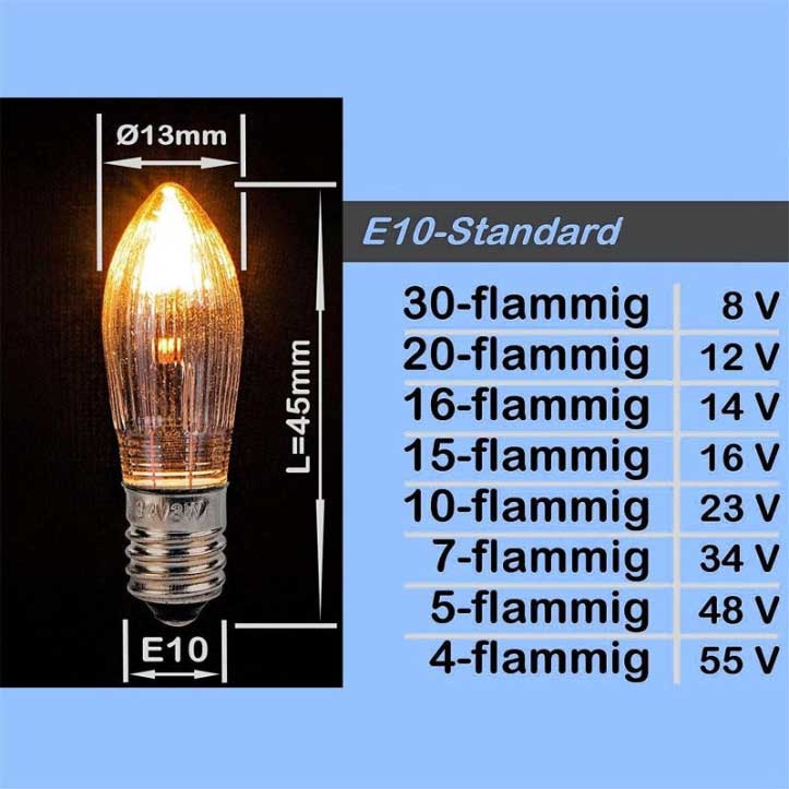 Ampoule 3W pour bougeoir électrique