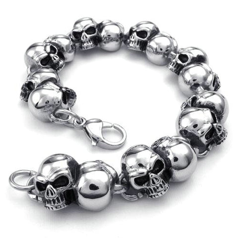 biker skull bracelet