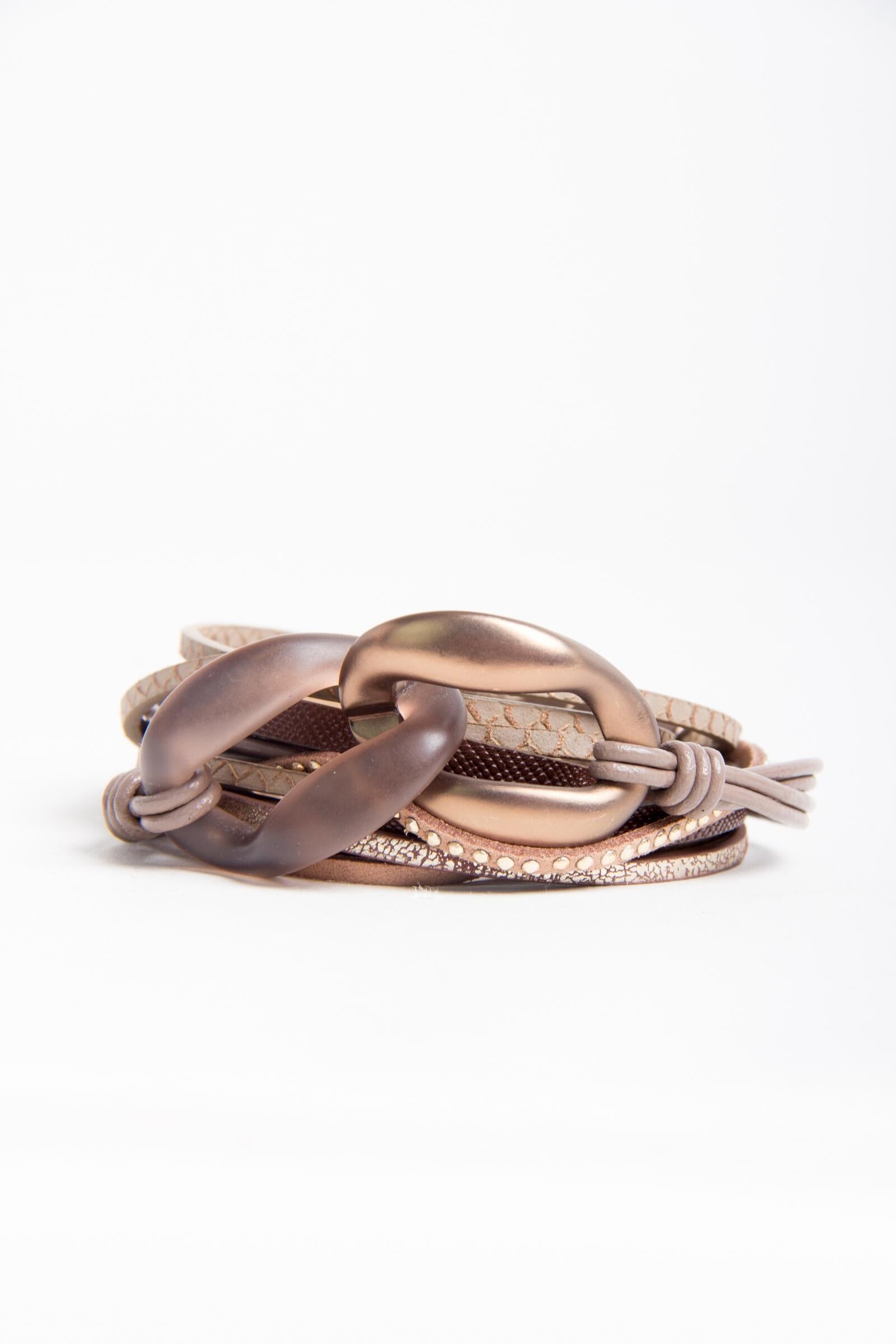 Roy Double Link Leather Bracelet