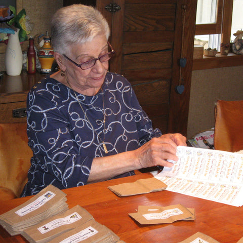 Ida's Mom Putting Labels on Soap Bags