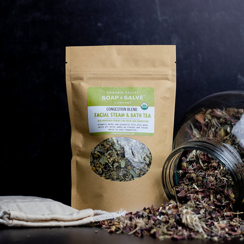 Natural Organic Herbal Bath & Face Tea for Congestion Relief