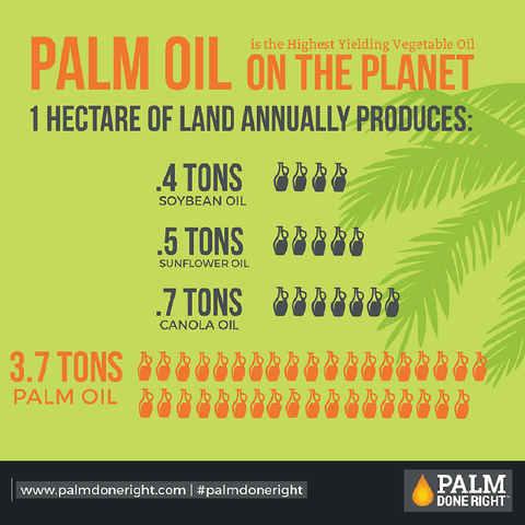 Boycotting palm oil would lead to an increase in the production of other oil crops that require far more land 