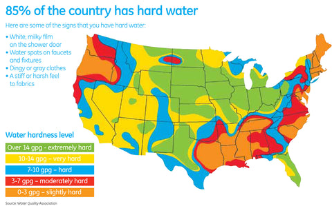 Hard Water Affects Hair US Hard Water Map
