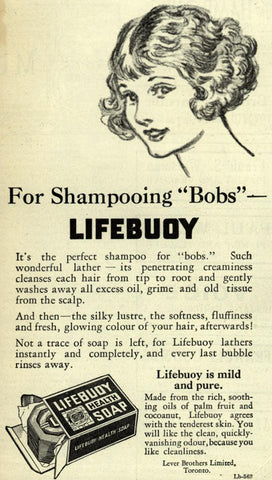 Vintage Ad for Soap-Based Shampoo Bars 1920s