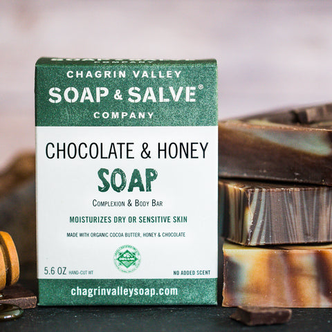 Natural Organic Chocolate and Honey Soap Bar for dry skin