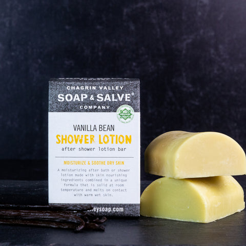 Natural Organic In Shower Lotion Bar Butter Vanilla Bean