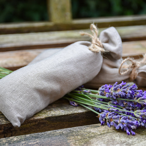 Muslin Bag and Lavender for Herbal Infusion