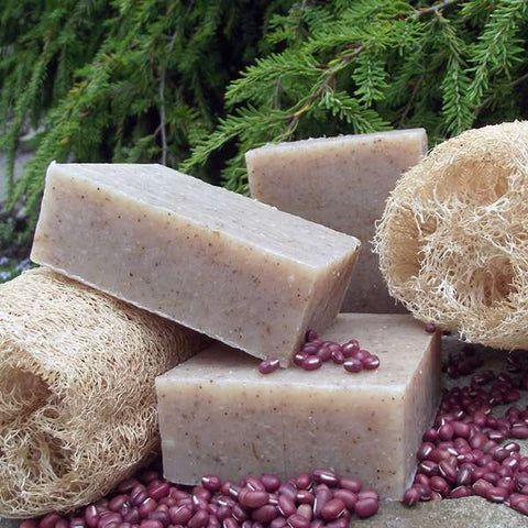 Natural Organic Loofah Adzuki Bean Exfoliating Soap
