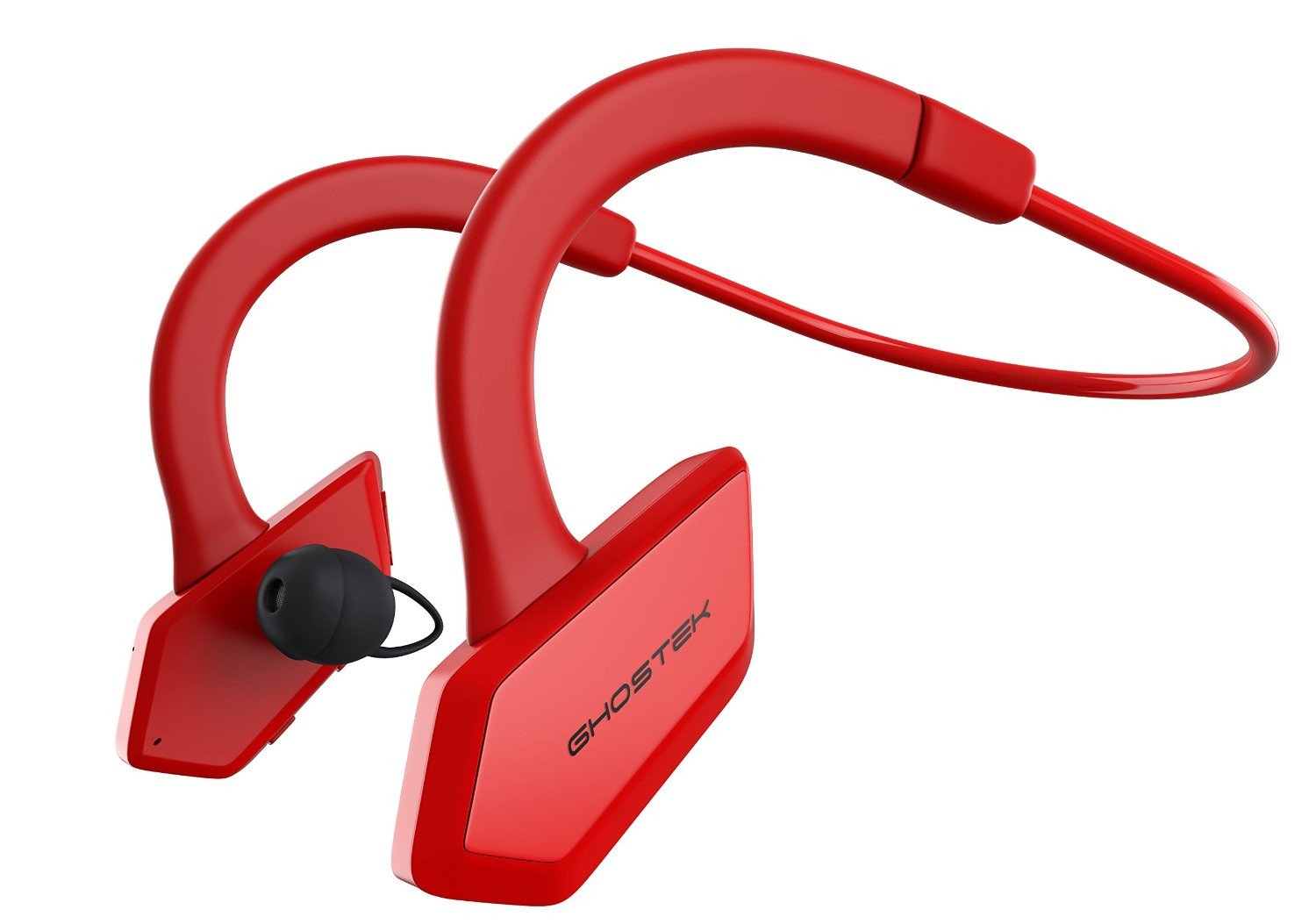 Headphones Bluetooth, Ghostek Earblades Red Sweatproof Bluetooth 4.1 Headphones Water Resistant