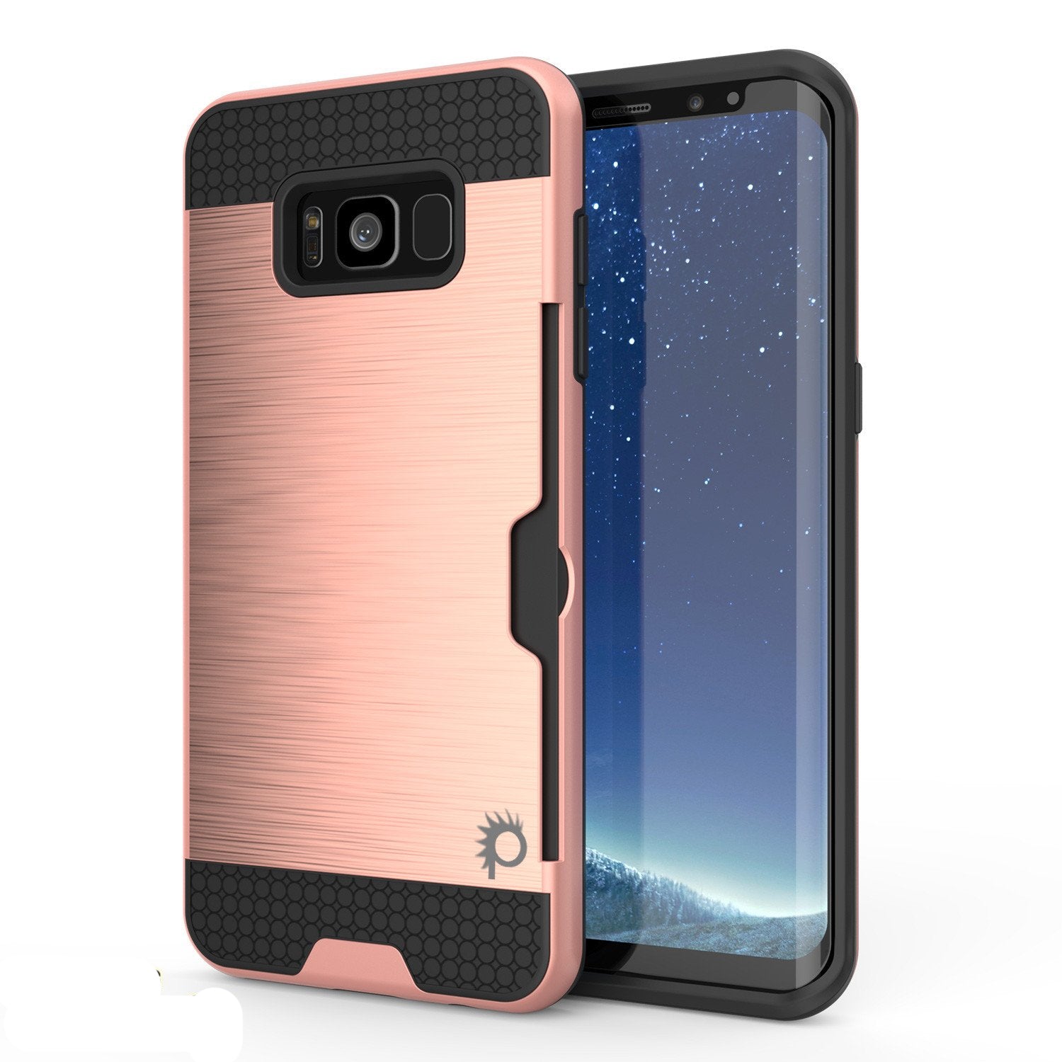 Galaxy S8 Plus case SLOT Series Dual-Layer Armor Cover, Rose Gold