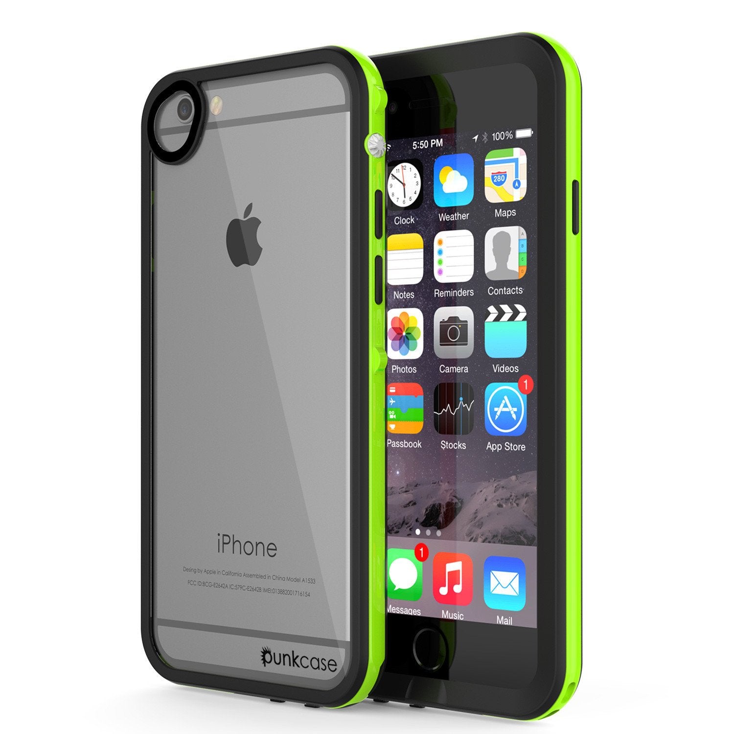 PUNKcase CRYSTAL 2.0 LIGHT GREEN Apple iPhone 7 Waterproof Case ...