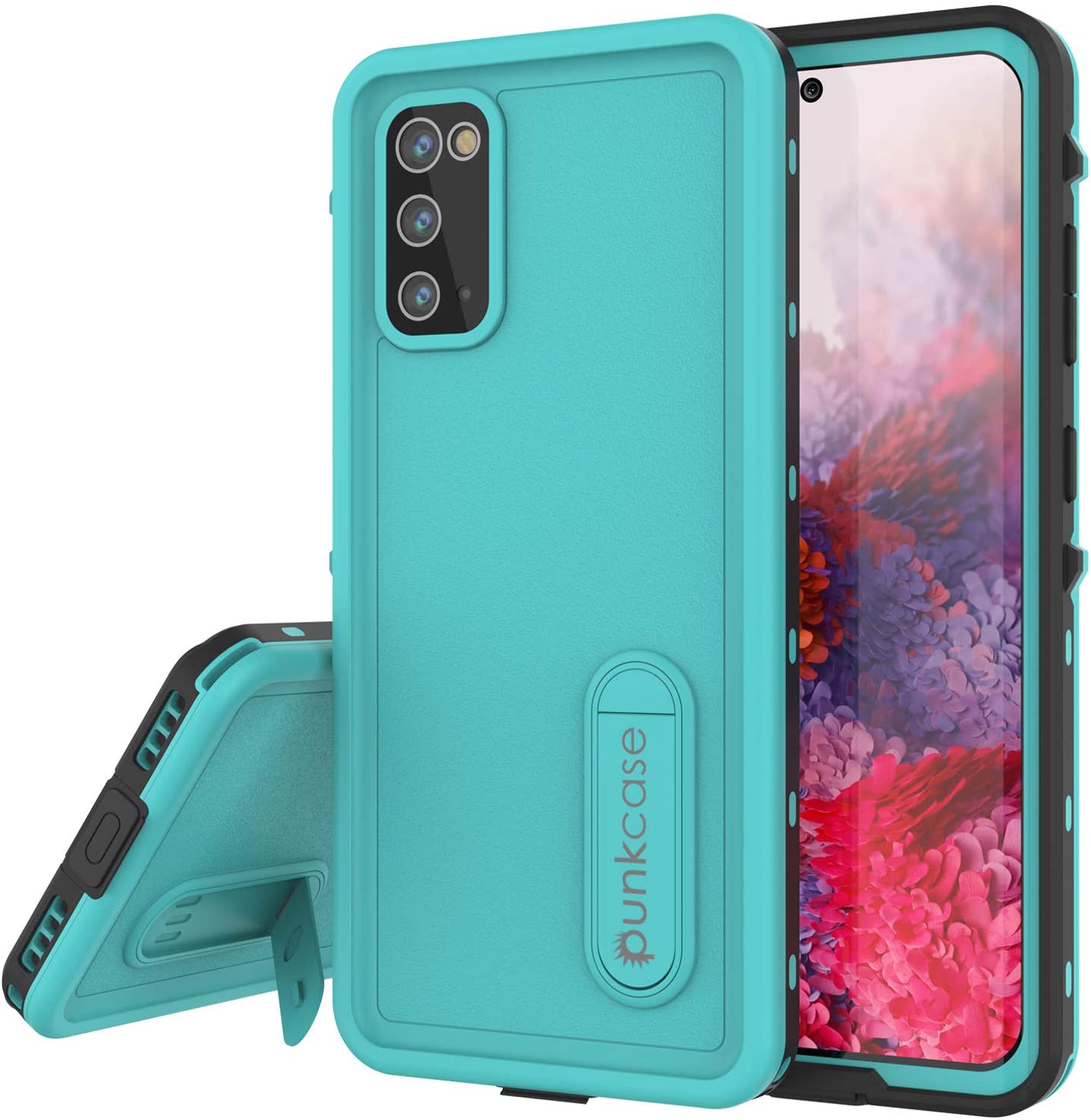 Galaxy S20 Waterproof Case, Punkcase [KickStud Series] Armor Cover [Teal]